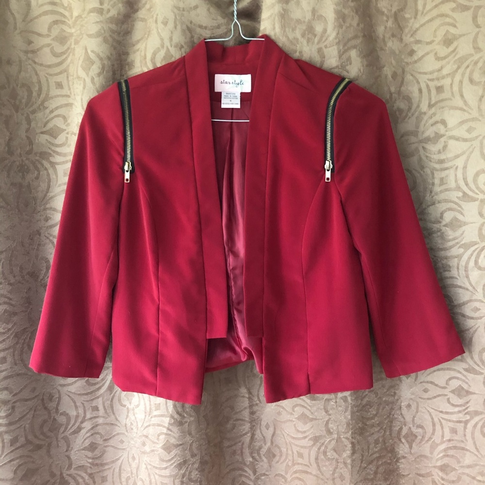 Burgundy Crop Blazer ❤️